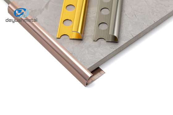 Aluminium 6063 de Hoekversiering van de Tegelversiering anodiseerde 15mm GB Goedgekeurde Alu6063 T5