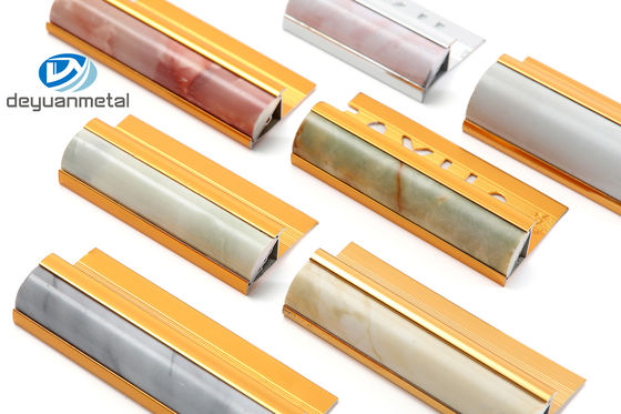 De ronde Geanodiseerde Oppervlakte van de Aluminiumhoek Profielen met pvc-marmering
