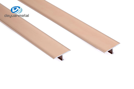 2.5m Weerstand van de het Kanaal de Zwarte Geanodiseerde Corrosie van de Aluminiumt Groef Wearproof Rose Gold Color