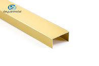 Geanodiseerd het Profielkanaal 0.81.2mm Dikte 6063 van Aluminiumu de Materiële Gouden Kleur van Alu