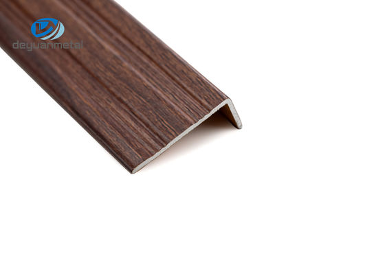Van de Muurversieringen van aluminium de Rechte Angel Alloy Profiles Powder Coating Houten Korrel 1cm Hoogte