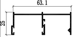 Aluminium patio venster extrusies Profielen poedercoating Brons
