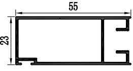 Aluminium glijprofiel vervaardigd met poedercoating voor de Zuid-Afrikaanse markt