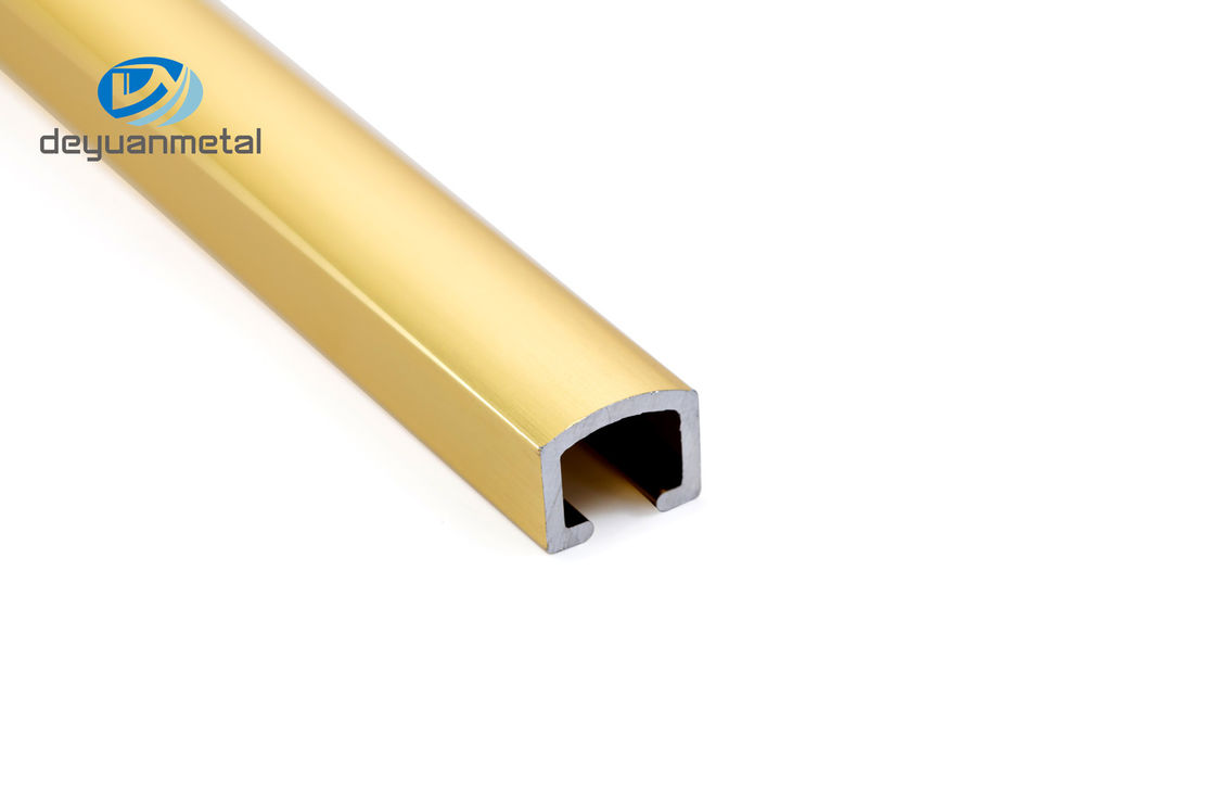 10mm van het het Kanaalprofiel van U van het Breedtet6 Aluminium het Heldere Goud voor Afbakeningslijn