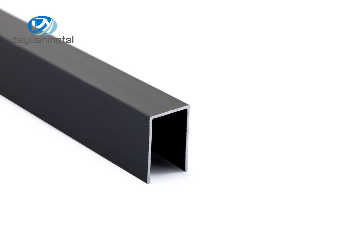 6063 Versiering van de aluminium de U-vormige Tegel voor Vloer of Muurdecoratie Zwarte Kleur